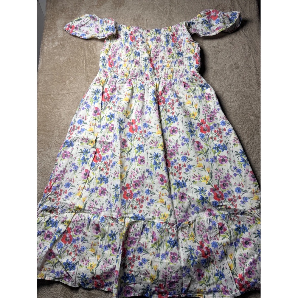 Gap Kids Girls XXL 14-16 Floral Smocked Maxi Dress Summer Beach Vacation